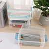BTSKY Set of 4 Large Capacity Stackable Clear Pencil Case