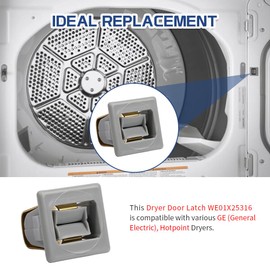 [Upgraded] WE01X25316 Dryer Door Latch fit for GE/Hotpoint Dryers, Replace 4512762, AP6037347, PS11766999 (2 Pack)