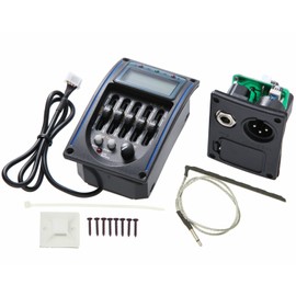 Phoenix Digital Equalizer Tuner for Acoustic Gui [Piezo Pickup] Preamp/Head Amplifier / Easy Installation (Blue) Tuner