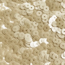 SequinsUSA 6mm Flat Sequins Beige Nude Cream Transparent Glossy Matte Reversible