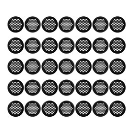 35pcs Air Vents, 53mm/ 2.1" Circular Soffit Vent Stainless Steel Round Vent Mesh Hole Louver for Kitchen Bathroom Cabinet Wardrobe (Black)