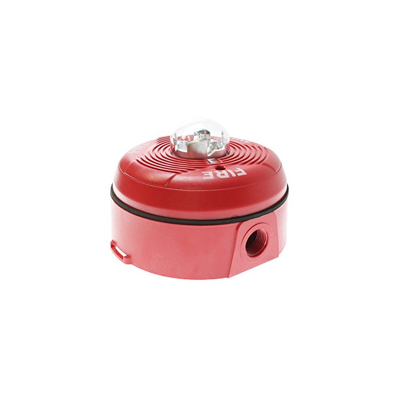 System Sensor PC2RK Ceiling-Mount Outdoor Horn Strobe W/Backbox, 12/24V, Red