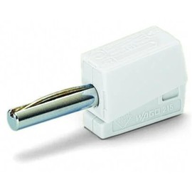 WAGO Banana plug; for socket 4 mm Ø; 2,50 mm²; white, 215-611 (50 pcs)