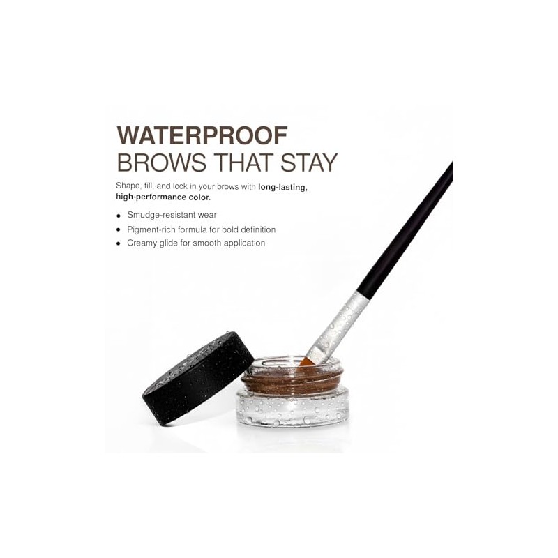 Palladio Pomada para Cejas Resistente al Agua, 24 Horas de
