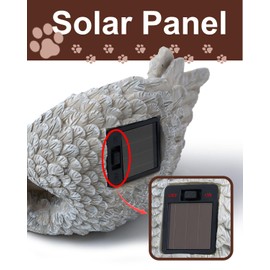 MoDinity Dog Memorial Gift, Angel Memorial Dog Statue with Photo Frame, Forever My Guardian Angel Garden Solar Light Dogs for Pet Memorial Stone