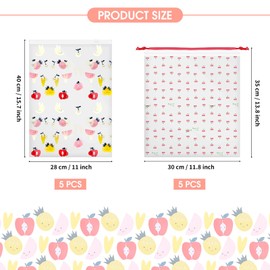 Ziplock Bags for Travel 10Pcs, Plastic Drawstring Bag Waterproof, Cute Reusable Maternity Bag Organiser Pouches, Luggage 0rganiser Pouches for Clothes, Shoes, Cosmetics,Travel Essentials, Toiletries