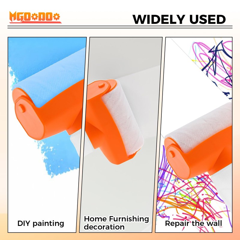 Mgoodoo Refillable Portable Wall Paint Roller Kit,500ml Empty Paint Dabbers