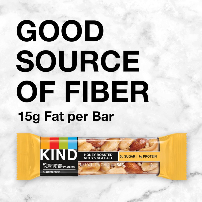 KIND Nut Bars, Honey Roasted Nuts & Sea Salt, Good