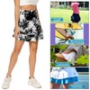 WOWENY Women's Active Skort Athletic Ruffle Pleated Tennis Skirt with
