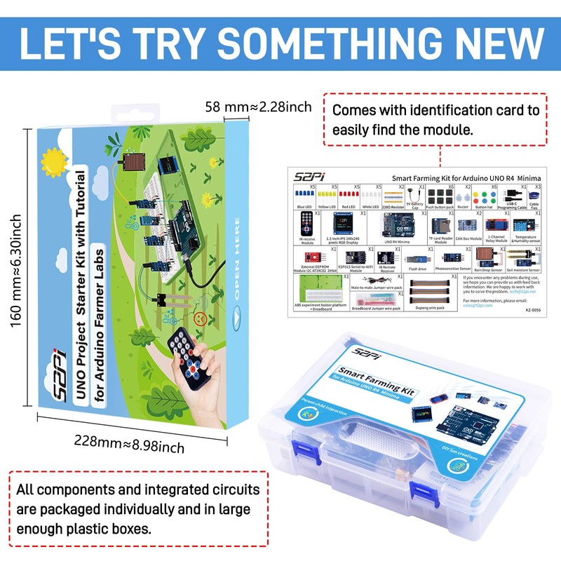 GeeekPi Ultimate Sensor Kit with Original UNO R4 Minima, Smart