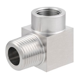 Yoebor Stainless Steel 90 Degree Barstock Street Elbow M20*1.5 Male to M20*1.5 Female Metric Thread 90-Degree Pipe Fitting 1pc