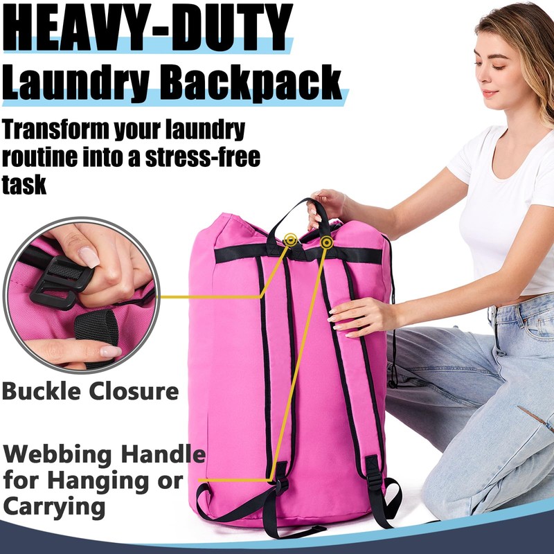 Laundry Bag 115L, College Laundry Backpack with Straps, Laundry Bags