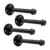 3/4" Industrial Pipe Wall Mounted Clothing Rack, Heavy Duty Rustic