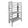 Bamboo Multi-Purpose Freestanding Folding Collapsible 3-Tier Bookcase Shelf