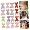 Baluue 16PCS 3.5-Inch Gradient Glitter Hair Bows for Girls Sequin