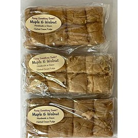 Clotted cream Fudge (Maple and Walnut, 3 Blocks(450g))