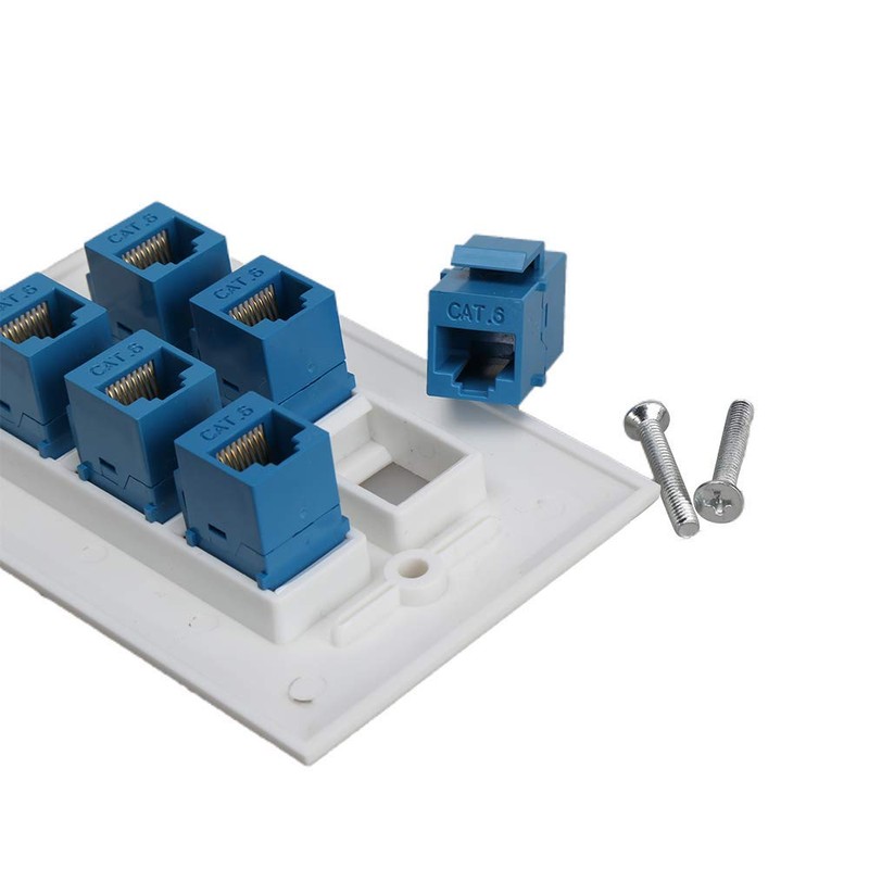 6 Port Ethernet Wall Plate - VICTEK - Ethernet Cat6