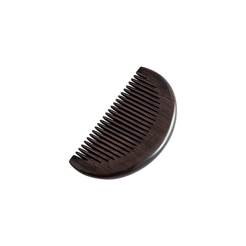 Tokuan KU-5000 Ebony Comb, Sparkling, Half Moon Type, Includes Carrying