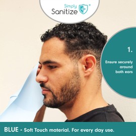 Simply Sanitize Reusable Light Blue Fabric Face Mask, NM004