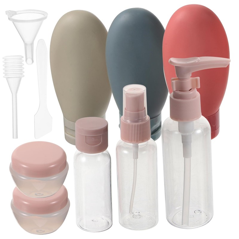 WOONEKY Travel Size Refillable Makeup Bottle Set 11 Piece Kit