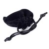 (SAJ) Velour Drawstring Bag Pouch Gift Wrapping Black (9cm x