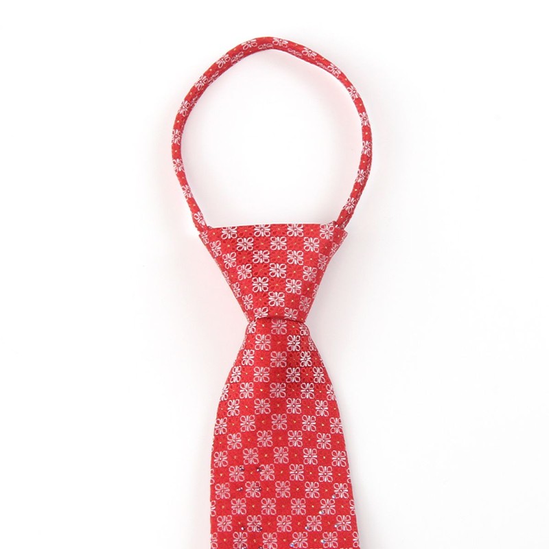 The Shirt Studio Red Flower Cubic Automatic Tie