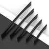 Amerdeco 10 Pack Matte Black Cabinet Pulls 3.75 Inch(96MM) Hole