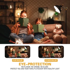 LAMPHOME 12-Pack Cool White LED Bulbs - Energize Bedroom & Living Room Spaces, 60W Equivalent, 6500K, 9W, 15000-Hour Life, E26 Base