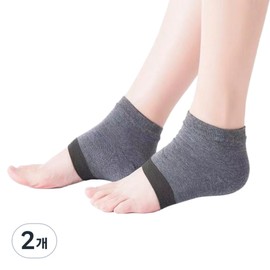 Standard color combination heel crack care half socks dark melange, 30g, 2 pieces, 2 pieces / 스테디얼 배색 뒷꿈치 갈라짐 케어 반양말 다크멜란지, 30g, 2개, 2개입