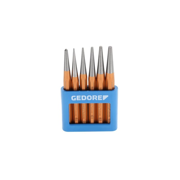 GEDORE Setting punch set, 6-piece, Pin punch set in PVC