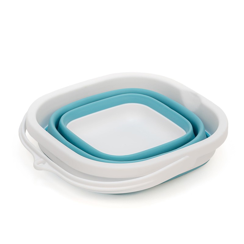 SAMMART 2.6L Super Mini Sqare Collapsible Plastic Bucket - Foldable