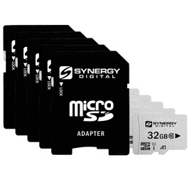 Synergy Digital 32GB Micro SDHC Secure Digital UHS-I Memory Cards, Compatible with Zoom Q4 Handy Video Recorder Camcorder - Class 10, U1, 100MB/s, 300 Series - Pack of 5