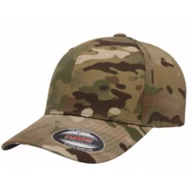 FLEXFIT/ BIGHEADCAPS Big Size 4XL Multicam FlexFit® Baseball Cap 2.75" Visor BIGHEADCAPS