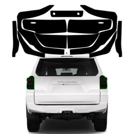 MusTree Precut Taillights Tail Light Tint Cover Fit for Toyota 4Runner 2014-2023 Accessories with Adhesive Gloss Dark Smoke Wrap Overlay (Full Tail Light)