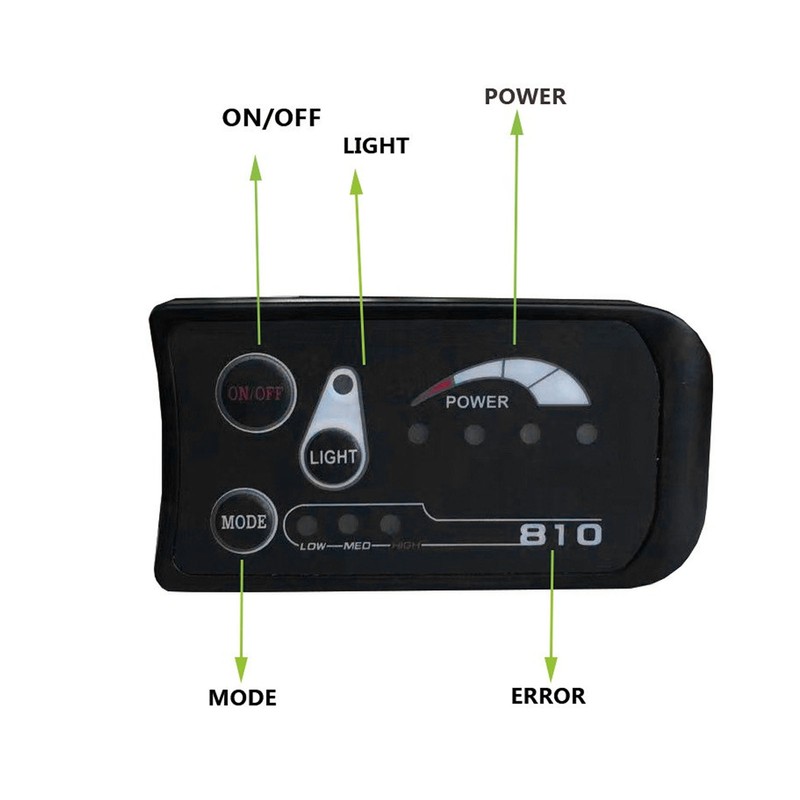 Bicycle Lithium Battery Conversion Kit 15A Controller LED S810 Display