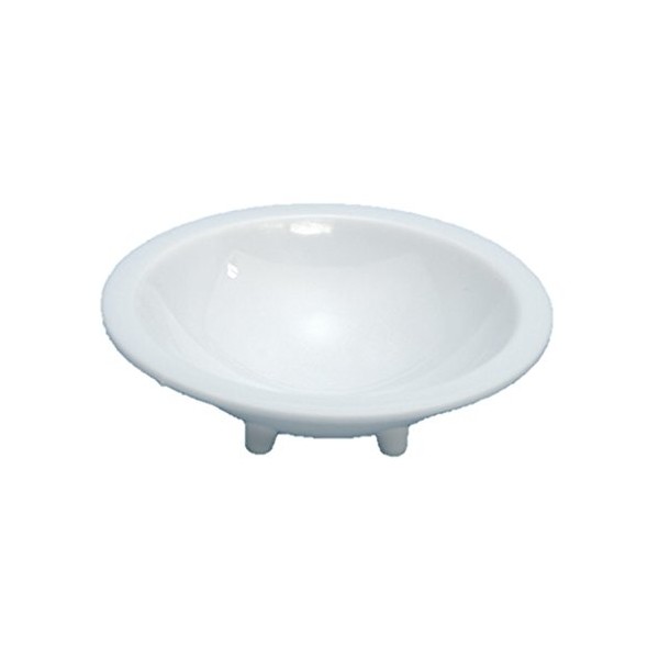 Wave OM-182 White Paint Plate, Deep Round Bottom, 6 Pieces,