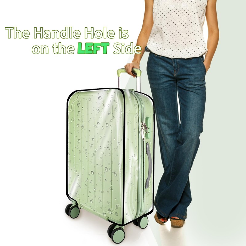 Pack of 3 Transparent Luggage Covers PVC Suitcase Protective Cover,