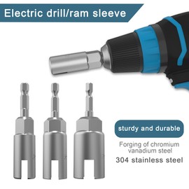 3 Pieces 1/4 Inch Hex Shank Wing Nut Screwdriver Set Flat Wing Nut Drill Socket Tool Set Plate Nut Drill Bit Screw C Shaped Hook Screw