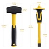 KURUI 3lb Sledge Hammer & Flat Chisel with Hand Protection
