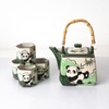 Porcelain Tea Set Teapot with Strainer Square Shape With Wooden
