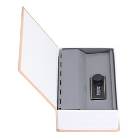 Mini Money Box with Stianless Steel Liner Simulation Book Shaped Safe Case Box for Home Office