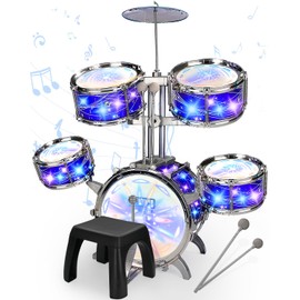 ZFSZSY Kids Drum Sets for 2-5, Drum Set for Toddlers 1-3, Mini Baby Junior Youth Percussion Beginner Small Jazz Band Rock Drum kit Musical Instrument Toys Boys Girls Ages 3-5 5-7 6-10