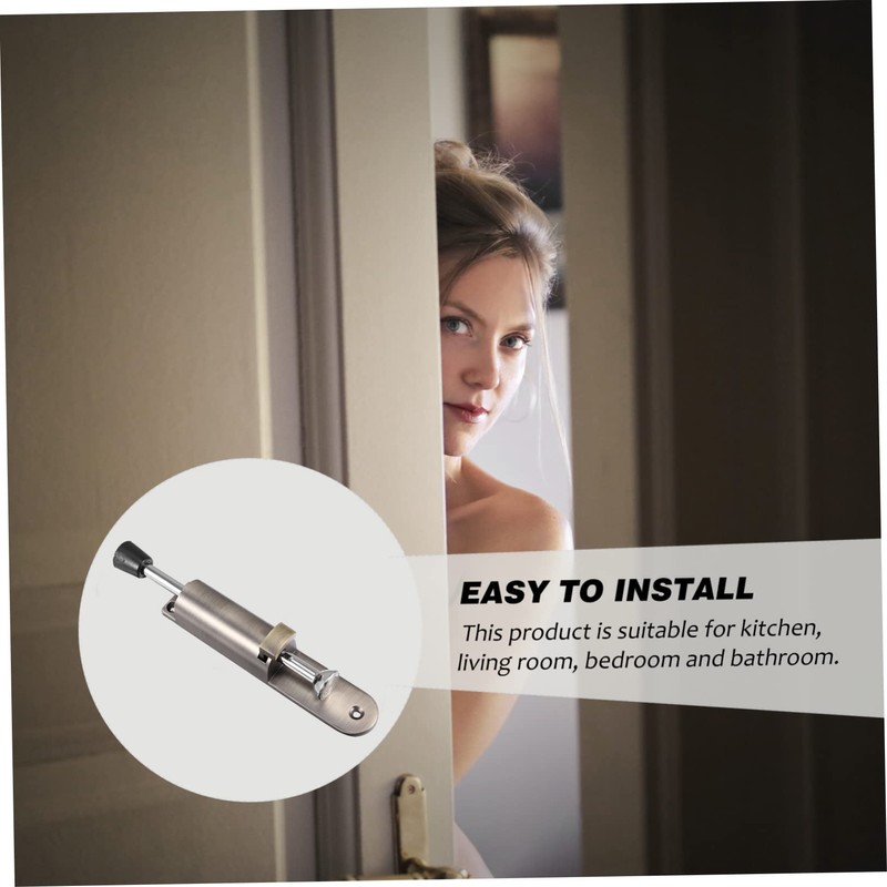 TEHAUX Heavy Duty Door Stopper Telescopic Spring Loaded Door Holder
