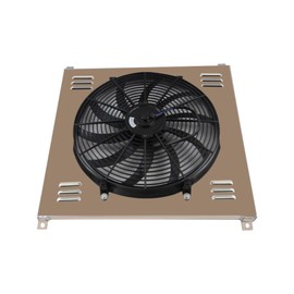 Cubauto Electric Radiator Fan,Radiator Shroud for Ford 1942-1947 Pickup 1949-1952 F1 F2 F3 F4 Aluminum Shroud + 16" Fan