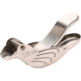 Silver Manual Lemon Juicer Stainless Steel Lemon Squeezer Small Portable Bird Shape Lemon Juicer Portable Hand Fruit Press for Citrus Orange Lime Pomegranate