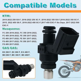 Reemplazo del inyector de combustible compatible con KTM 250 350 450 XCF SXF EXCF 2016-2022 Reemplazar 79041023044