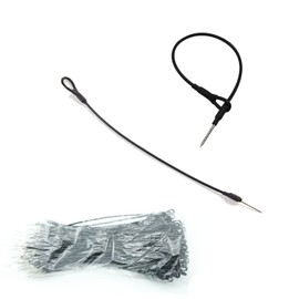 100pcs Security Tags Lanyard Wire Loop to Pin Black Tags for Mini Tag EAS Loss Prevention Antishoplifting Systems Length 6.7” Anti-Theft Rope Black