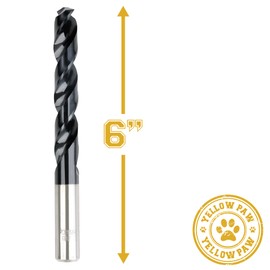 9/16 Inch Drill Bit for Metal - Industrial Grade M35 Cobalt Titanium Aluminum Nitrite - 9/16" Diameter & Total Length of 6" with Working Length of 3" Easily Drill Into Metal, Steel, & Aluminum