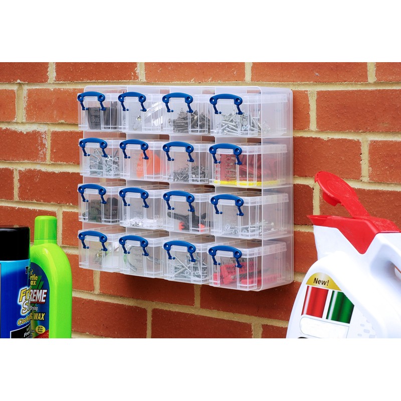 Really Useful Organiser, 16 x 0.14 Litre Storage Boxes in