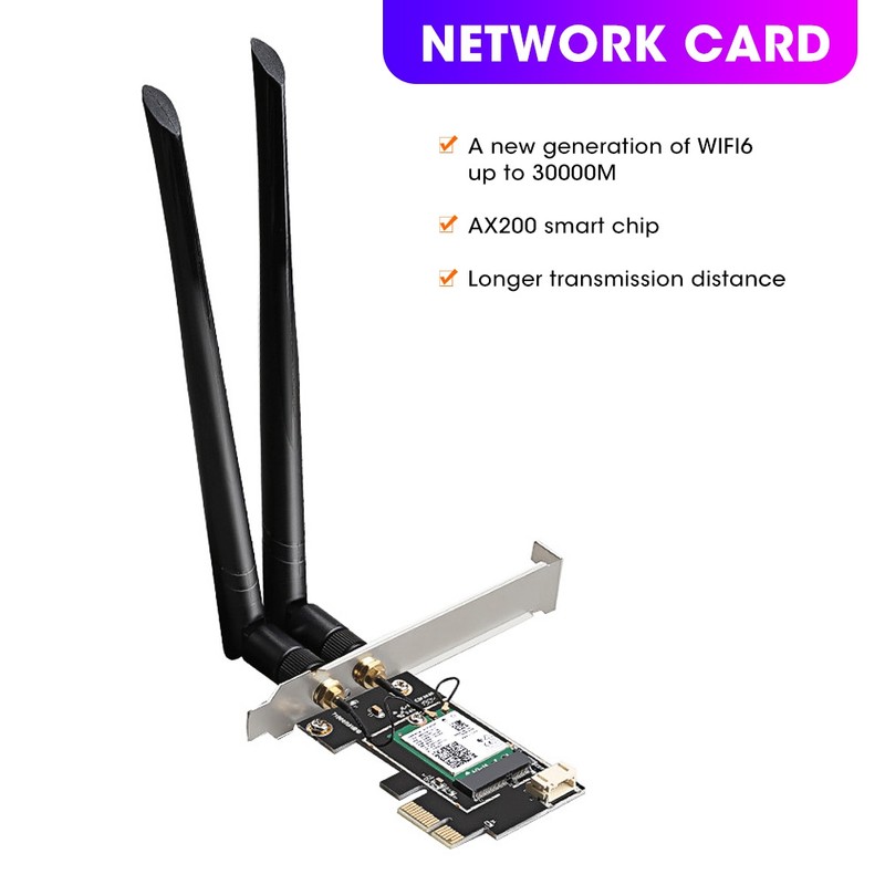 Dual Antenna Network Card Computer Accessory Wireless WIFI 6th Generation